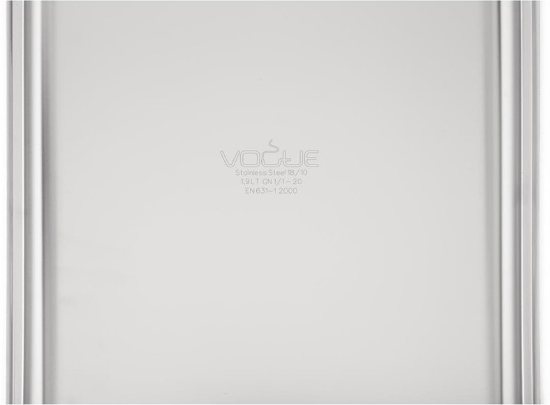  Vogue Bac inox 18/10 GN 1/1 20mm 