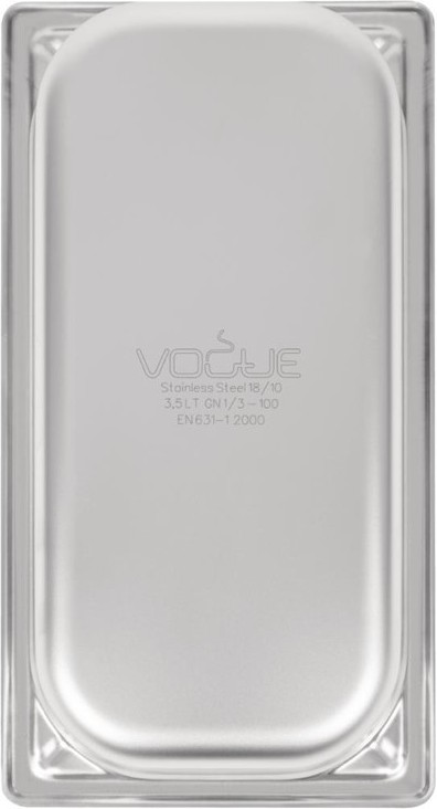  Vogue Bac inox 18/10 GN 1/3 100mm 