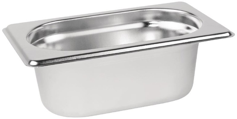  Vogue Bac Gastronorme inox GN 1/9 65mm Vogue 