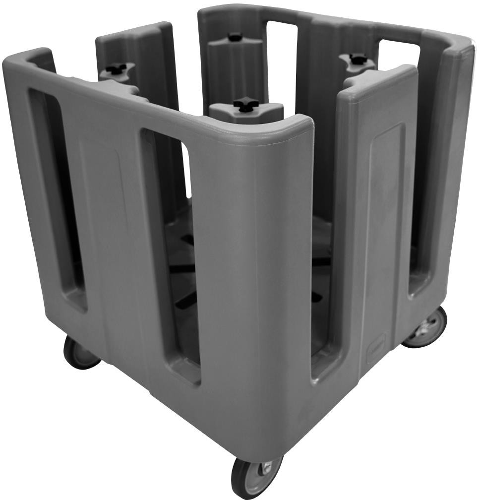  Cambro Chariot &agrave; vaisselle r&eacute;glable compact noir 