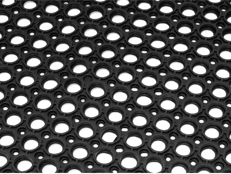  Jantex Tapis en caoutchouc anti-fatigue noir 