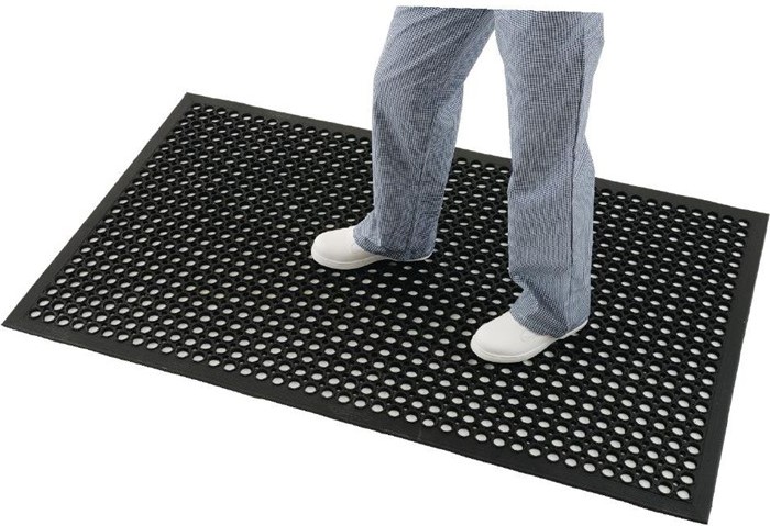  Jantex Tapis en caoutchouc anti-fatigue noir 