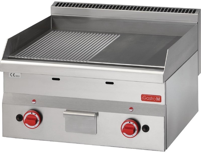  Gastro M Plancha gaz plaque demi lisse demi rainur&eacute;e 60/60FTRG 