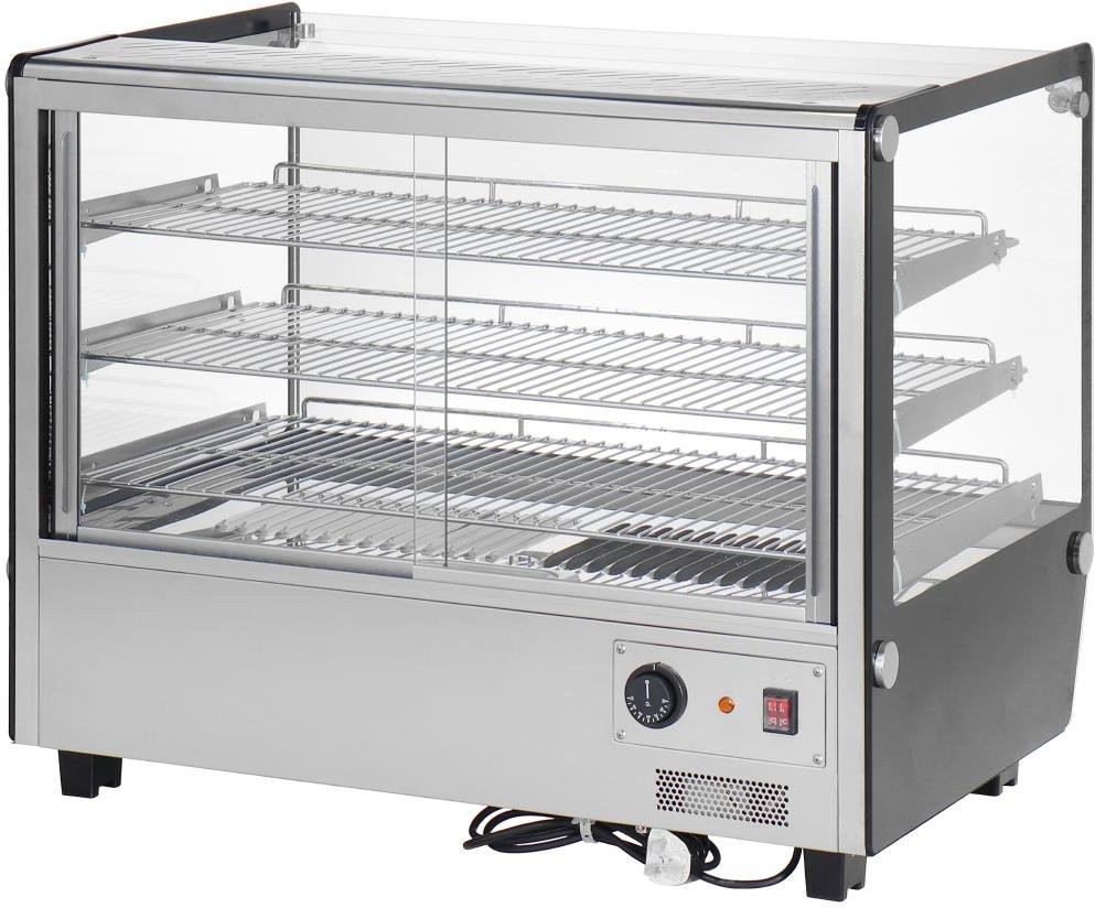  Buffalo Vitrine chauffante de comptoir carr&eacute;e 160L 