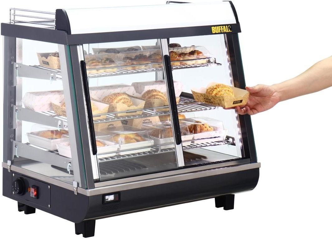  Buffalo Vitrine chauffante portes avant et arriere 96L 