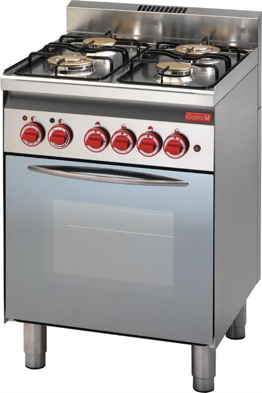  Gastro M Fourneau 4 feux gaz sur four &eacute;lectrique &agrave; convection GN2/3 60/60CFGE/P 