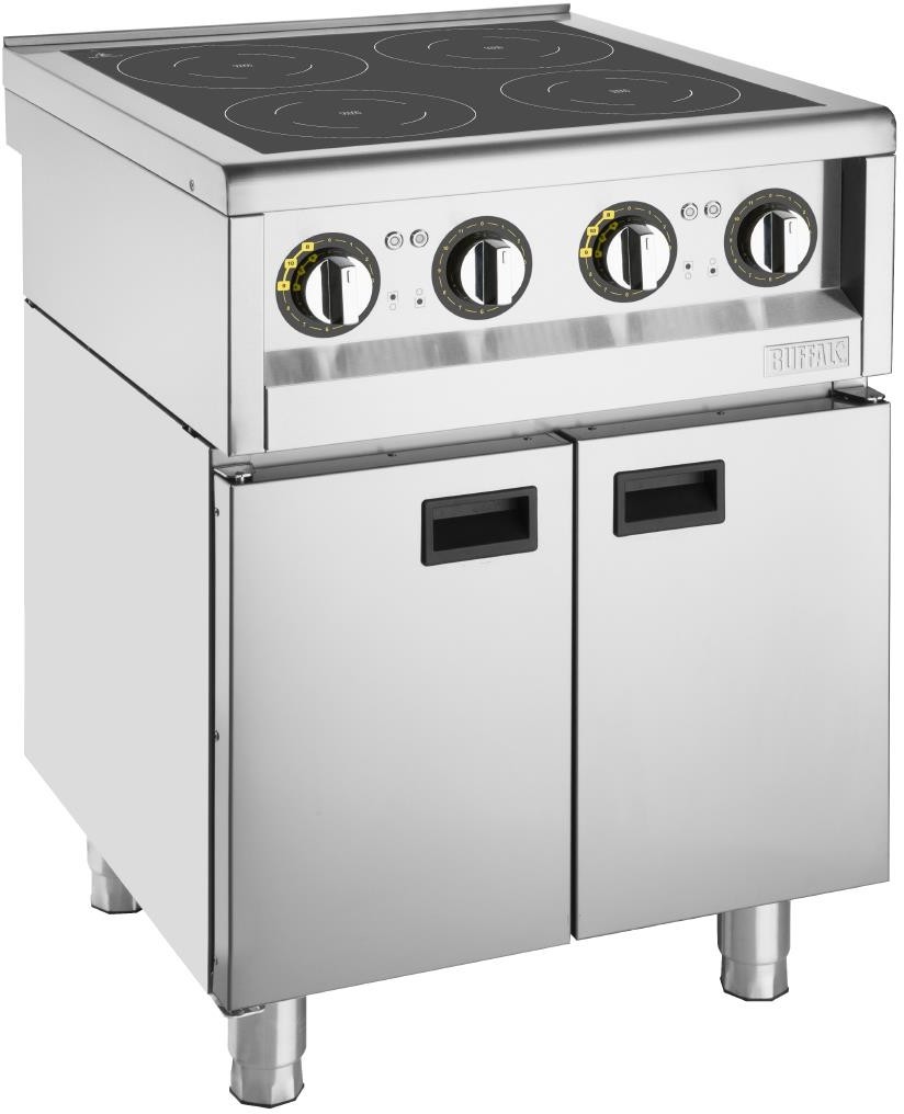  Buffalo Plaque de cuisson &agrave; induction S&eacute;rie 600 4 zones 2 x 3 kW 