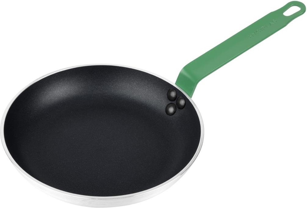  Hygiplas Po&ecirc;le en aluminium antiadh&eacute;sive Teflon Platinum Plus avec poign&eacute;e verte 24cm 