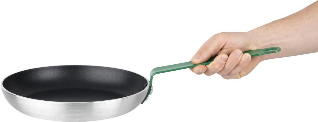  Hygiplas Po&ecirc;le en aluminium antiadh&eacute;sive Teflon Platinum Plus avec poign&eacute;e verte 28cm 