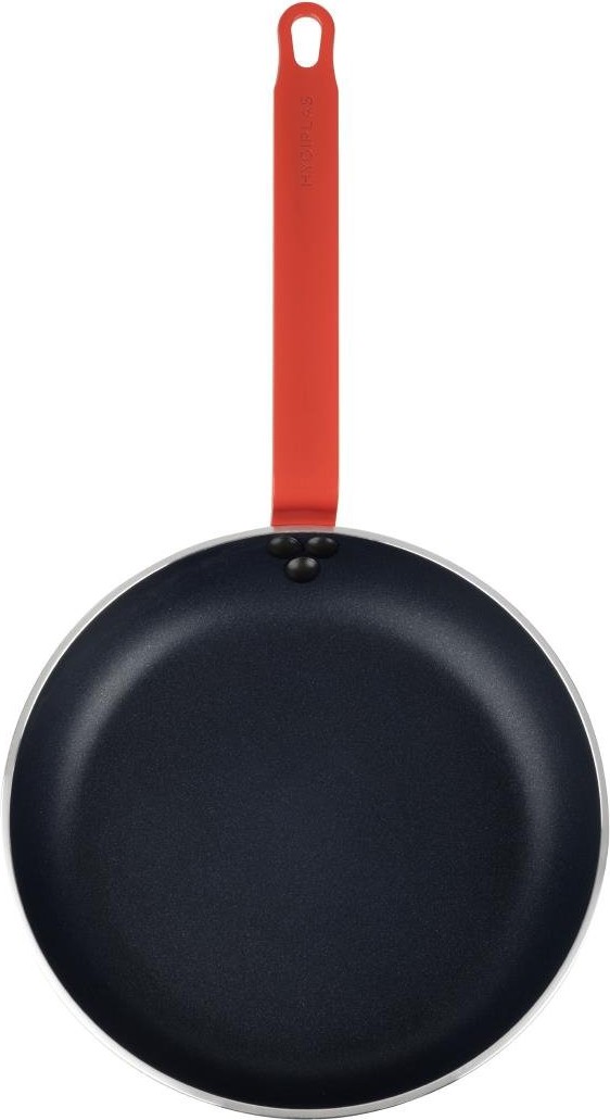  Hygiplas Po&ecirc;le aluminium antiadh&eacute;sive Teflon Platinum Plus avec manche rouge 280mm 