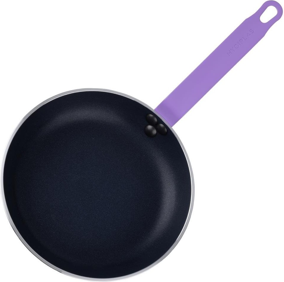  Hygiplas Po&ecirc;le en aluminium antiadh&eacute;sive Teflon Platinum Plus avec poign&eacute;e violette 24cm 