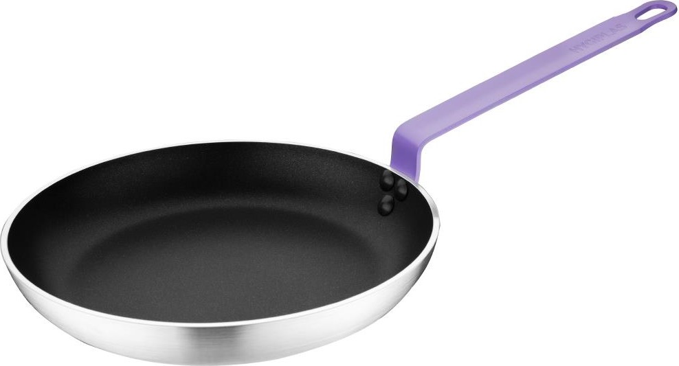  Hygiplas Po&ecirc;le en aluminium antiadh&eacute;sive Teflon Platinum Plus avec poign&eacute;e violette 28cm 