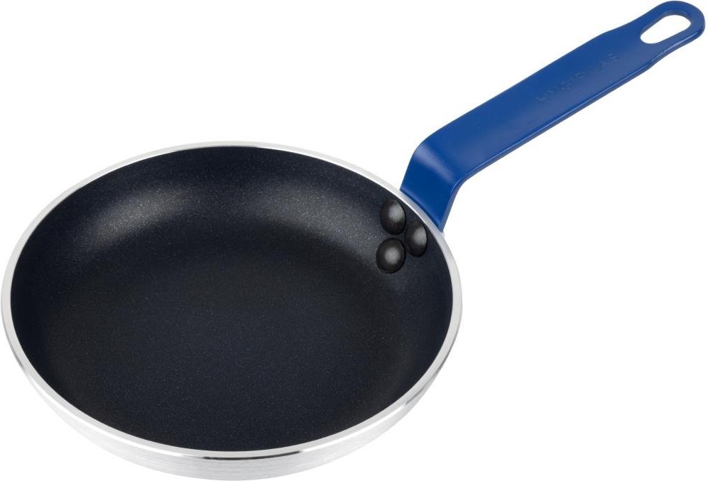 Hygiplas Po&ecirc;le aluminium antiadh&eacute;sive Teflon Platinum Plus avec manche bleu 200mm 