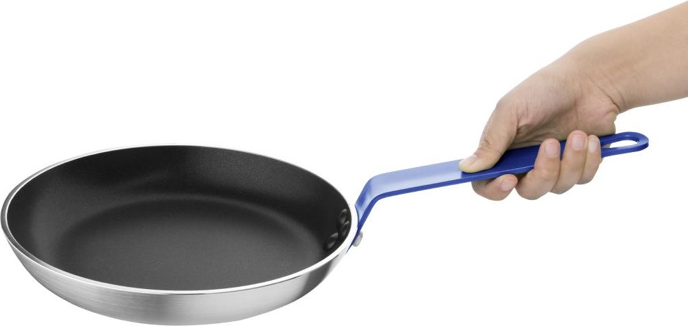  Hygiplas Po&ecirc;le en aluminium antiadh&eacute;sive Teflon Platinum Plus avec poign&eacute;e bleue 24cm 