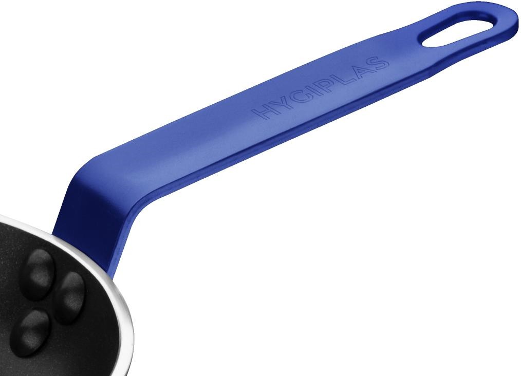  Hygiplas Po&ecirc;le en aluminium antiadh&eacute;sive Teflon Platinum Plus avec poign&eacute;e bleue 24cm 