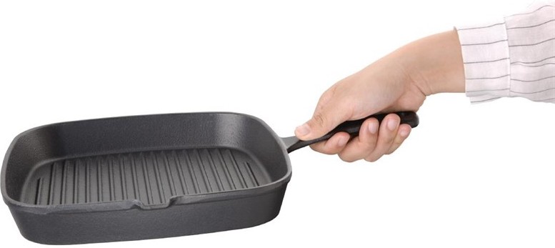  Vogue Po&ecirc;le grill en fonte rainur&eacute;e 