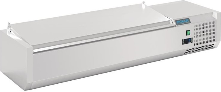  Polar Saladette &agrave; poser avec couvercle S&eacute;rie G 5x GN 1/4 