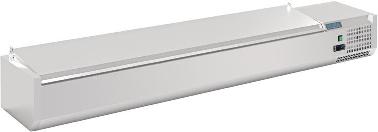  Polar Saladette &agrave; poser avec couvercle S&eacute;rie G 10x GN 1/4 