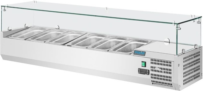  Polar Vitrine r&eacute;frig&eacute;r&eacute;e &agrave; ingr&eacute;dients 5x GN 1/3 et 1x GN 1/2 S&eacute;rie G 