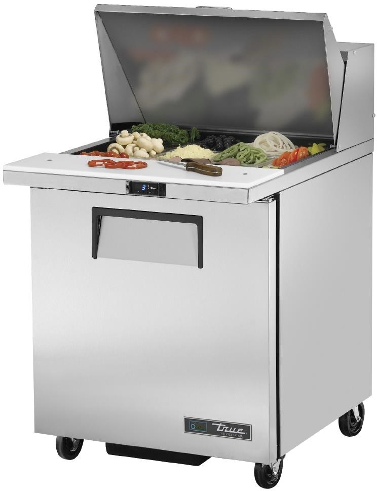  True Comptoir de pr&eacute;paration 1 porte 12 bacs GN 1/6 TSSU-27-12M-C-HC 