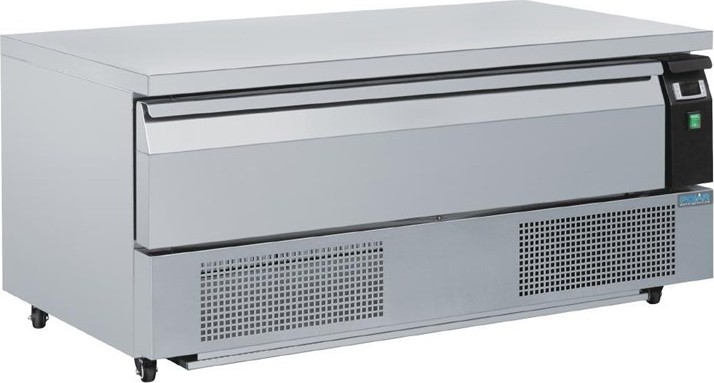  Polar Soubassement double r&eacute;frig&eacute;ration 1 tiroir S&eacute;rie U 3x GN 1/1 