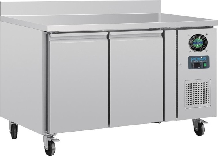  Polar Table r&eacute;frig&eacute;r&eacute;e n&eacute;gative 2 portes avec dosseret 282L S&eacute;rie U 