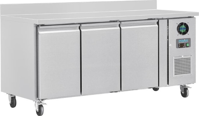  Polar Table r&eacute;frig&eacute;r&eacute;e n&eacute;gative 3 portes avec dosseret 417L S&eacute;rie U 