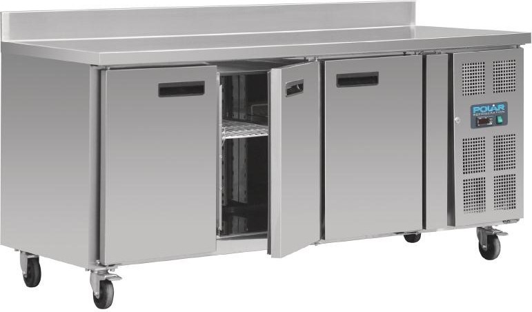  Polar Table r&eacute;frig&eacute;r&eacute;e n&eacute;gative 3 portes avec dosseret 417L S&eacute;rie U 