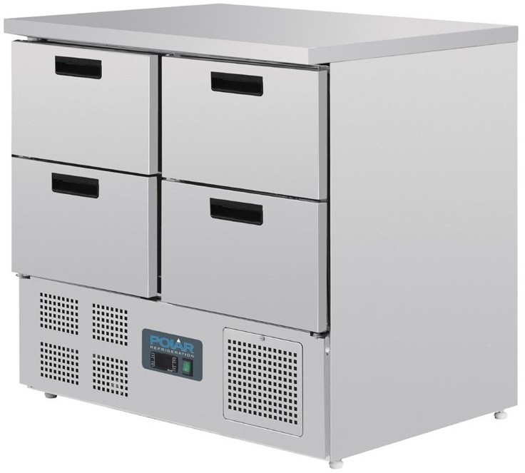  Polar Table r&eacute;frig&eacute;r&eacute;e compacte 4 tiroirs 240L S&eacute;rie G 