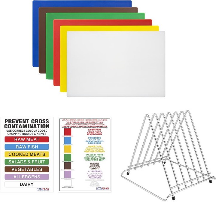 Hygiplas Ensemble de planches &agrave; d&eacute;couper haute densit&eacute; standards 