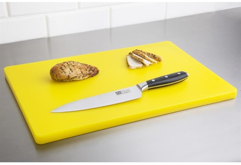  Hygiplas Planche &agrave; d&eacute;couper standard &eacute;paisse basse densit&eacute; jaune 