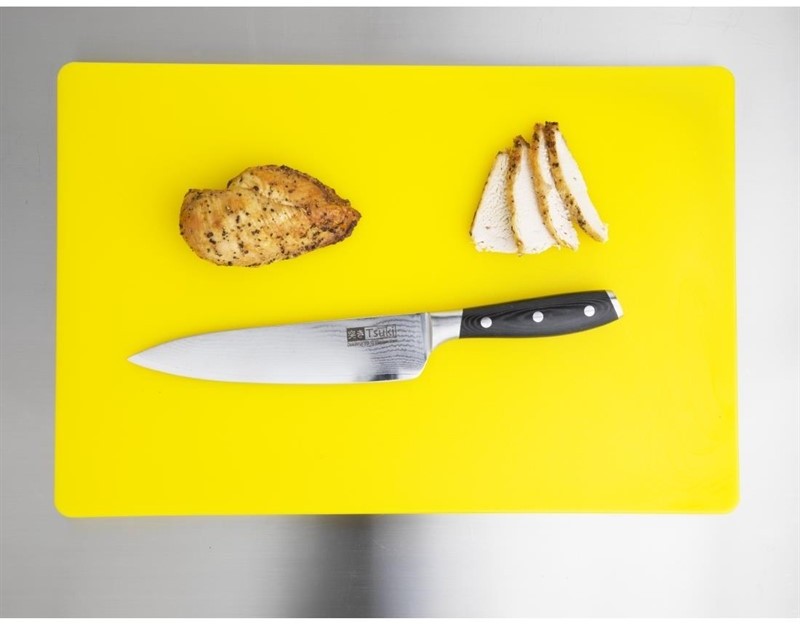  Hygiplas Planche &agrave; d&eacute;couper standard &eacute;paisse basse densit&eacute; jaune 