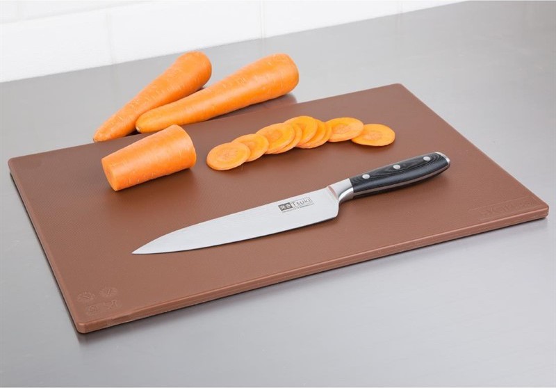  Hygiplas Planche &agrave; d&eacute;couper antibact&eacute;rienne basse densit&eacute; marron 