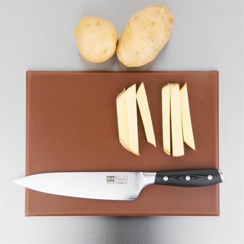  Hygiplas Petite planche &agrave; d&eacute;couper haute densit&eacute; marron 