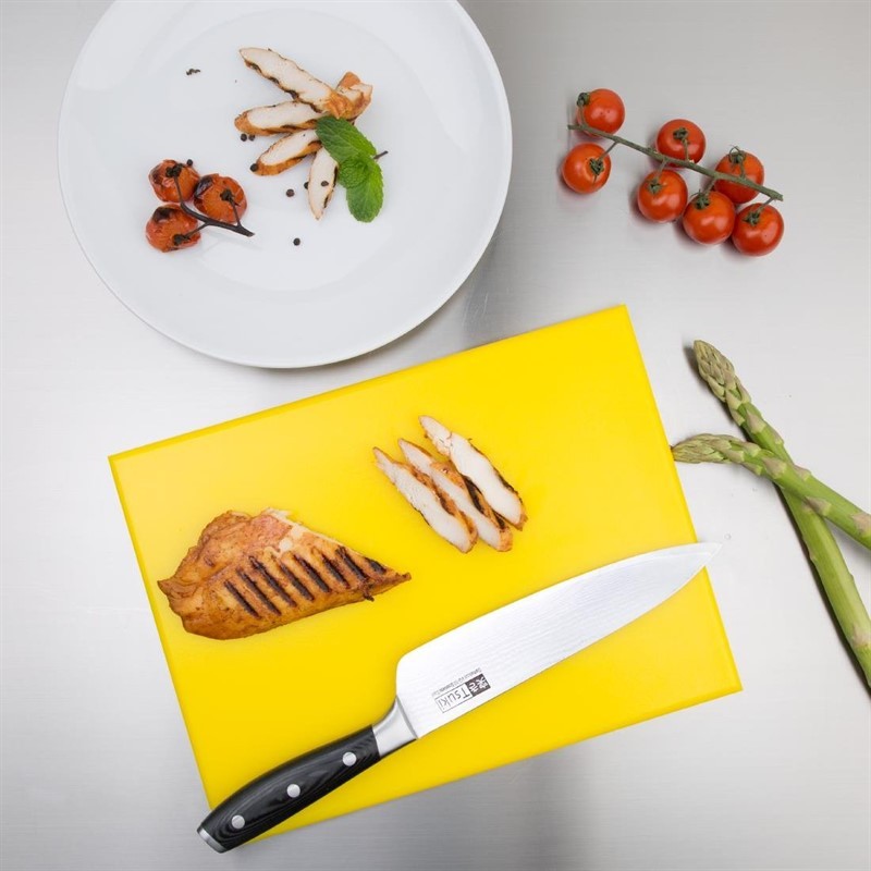  Hygiplas Petite planche &agrave; d&eacute;couper haute densit&eacute; jaune 