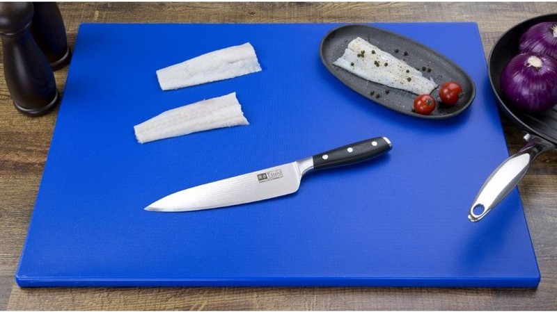  Hygiplas Grande planche &agrave; d&eacute;couper &eacute;paisse basse densit&eacute; bleue 