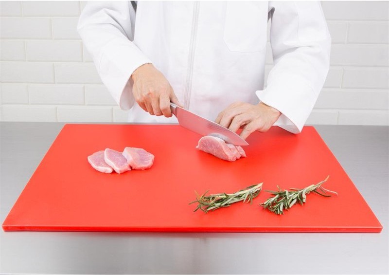  Hygiplas Grande planche &agrave; d&eacute;couper basse densit&eacute; rouge 