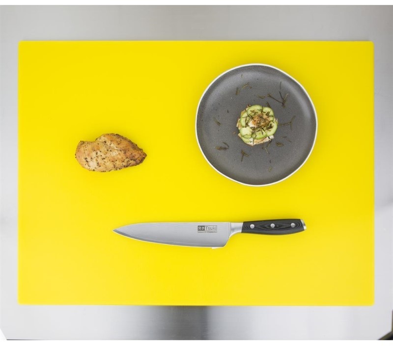  Hygiplas Grande planche &agrave; d&eacute;couper basse densit&eacute; jaune 
