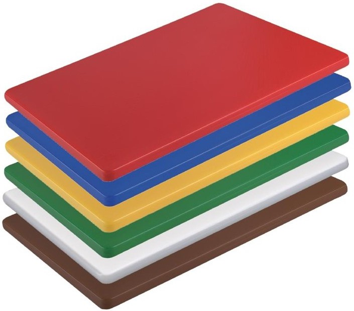  Hygiplas Lot de 6 petites planches &agrave; d&eacute;couper basse densit&eacute; Hygiplas 