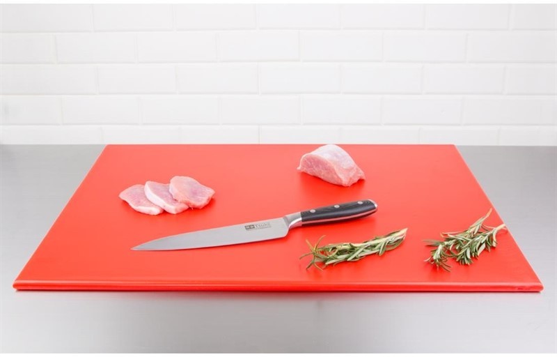  Hygiplas Grande planche &agrave; d&eacute;couper haute densit&eacute; rouge 