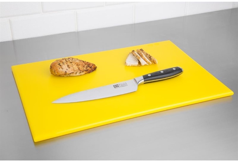  Hygiplas Planche &agrave; d&eacute;couper standard haute densit&eacute; jaune 