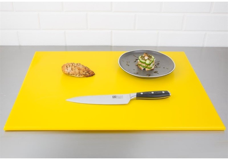  Hygiplas Grande planche &agrave; d&eacute;couper haute densit&eacute; jaune 