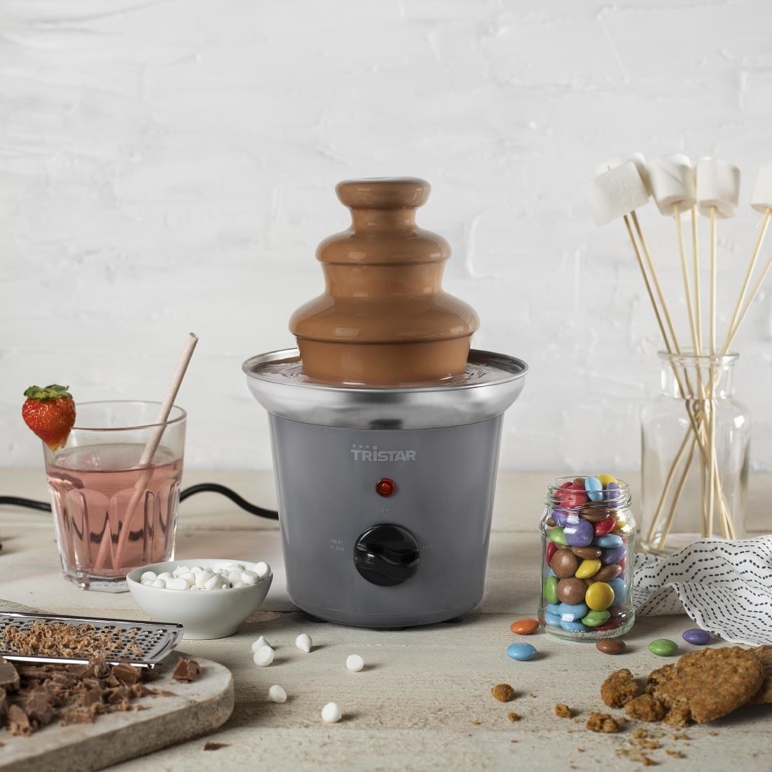  Tristar Fontaine &agrave; chocolat CF-1603 niveaux en acier inoxydable 