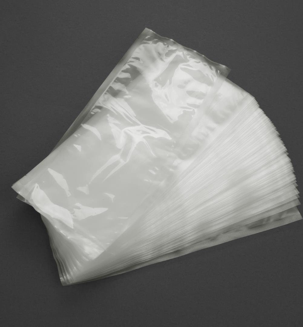  Vogue Sacs gaufr&eacute;s compostables pour machine sous vide 150x350mm (Lot de 50) 