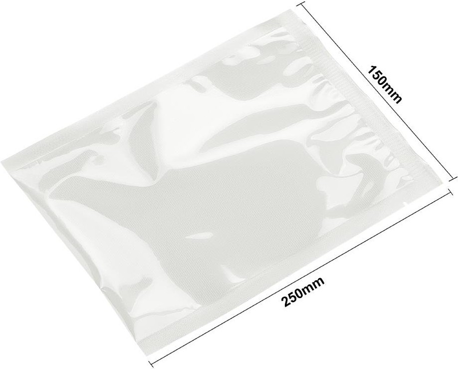  Vogue Sacs gaufr&eacute;s compostables pour machine sous vide 150x250mm (Lot de 50) 