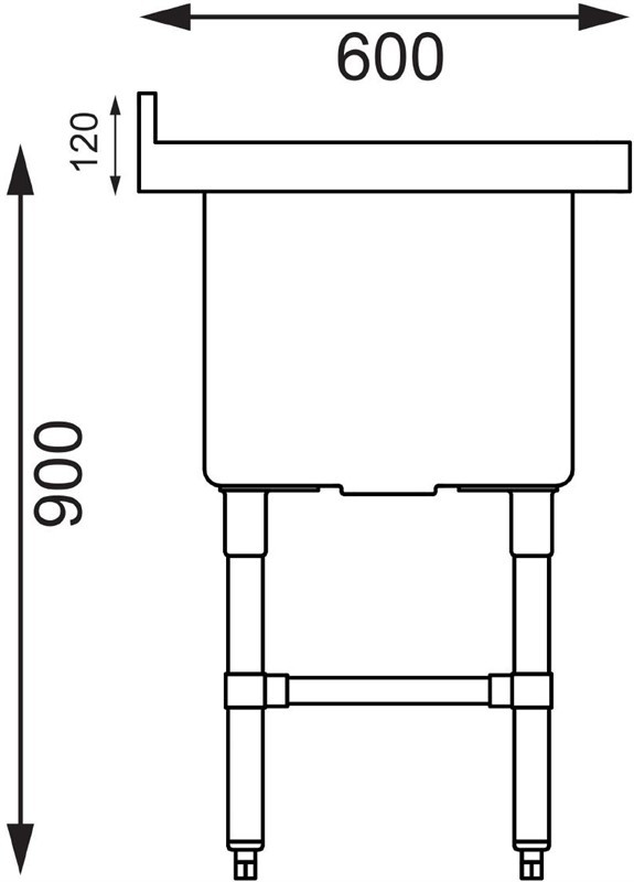  Vogue Double &eacute;vier profond 1410 x 600mm 
