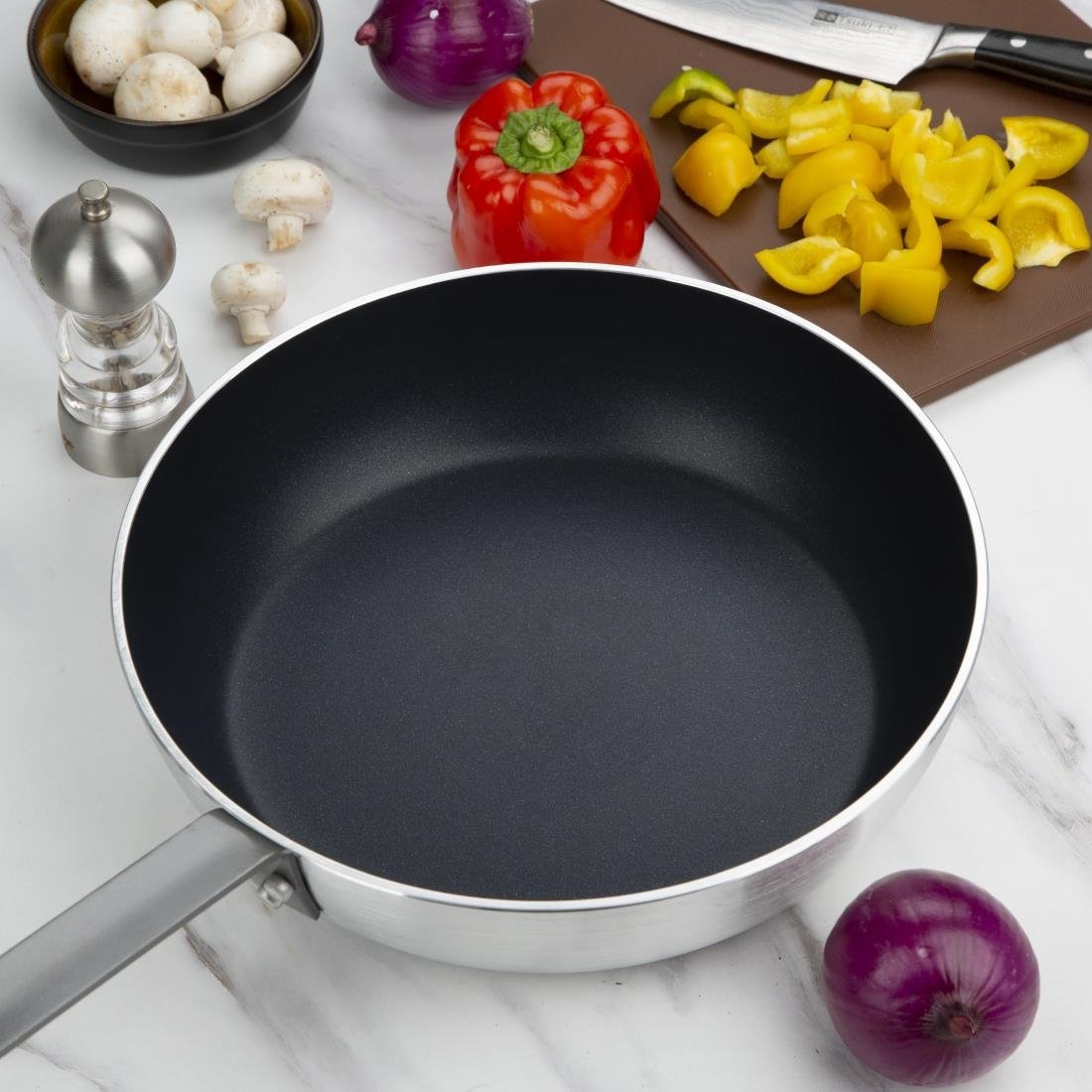  Vogue Sauteuse antiadh&eacute;sive en aluminium Teflon Platinum Plus 320mm 