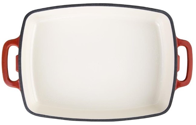  Vogue Plat en fonte rectangulaire rouge 2,8L 