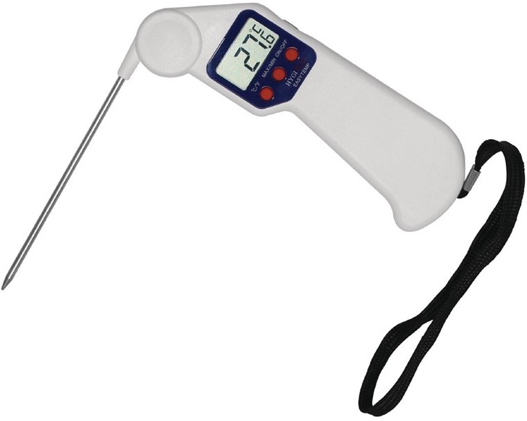  Hygiplas Thermom&egrave;tre &agrave; sonde pliable Easytemp blanc 