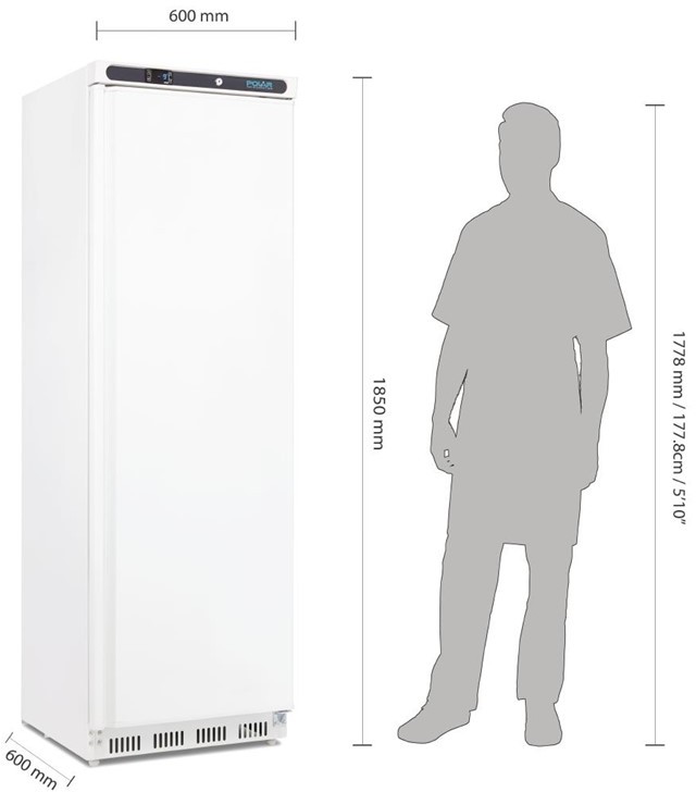  Polar Armoire r&eacute;frig&eacute;r&eacute;e n&eacute;gative 1 porte blanche 365L S&eacute;rie C 